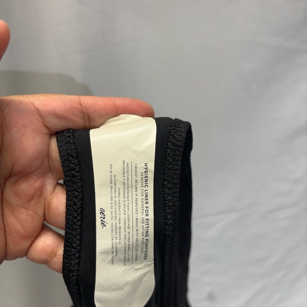 Aerie Black Tie-Side Sports Bra - Picture 7 of 9